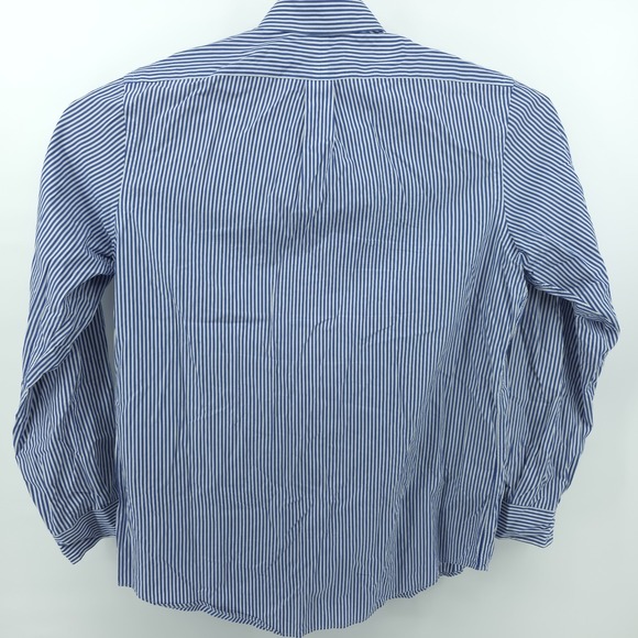 Ralph Lauren Shirt Mens Large Cotton Stretch Striped Button Up Red Pony - Picture 5 of 8